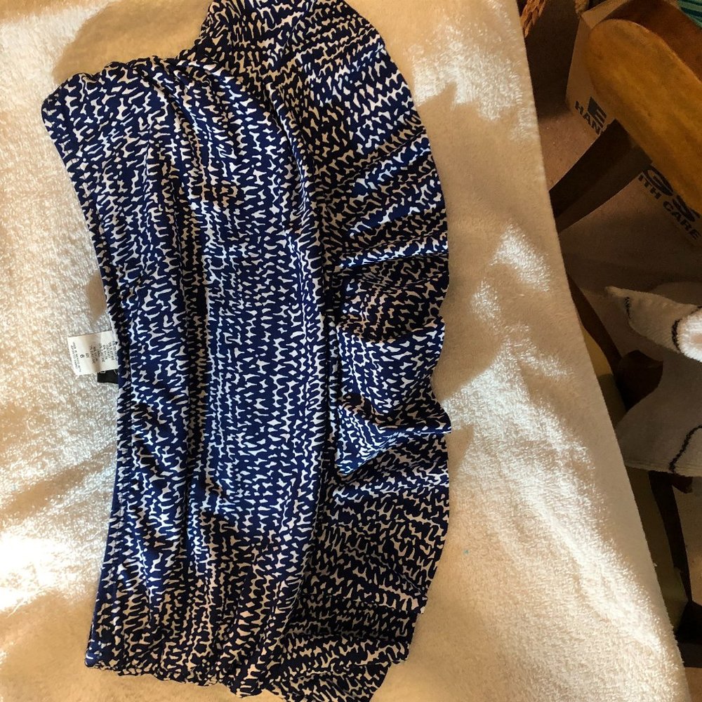 Navy Blue and White Bathing Suite